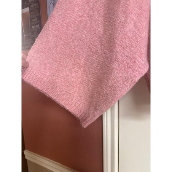 Jack By BB Dakota Peach Beige Cable Knit Medium Boxy Sweater Womens Pullover M M - Picture 2 of 6